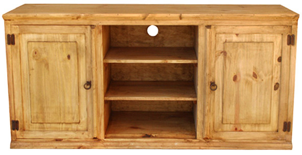 rustic furniture - roma mexican rustic pine tv stand