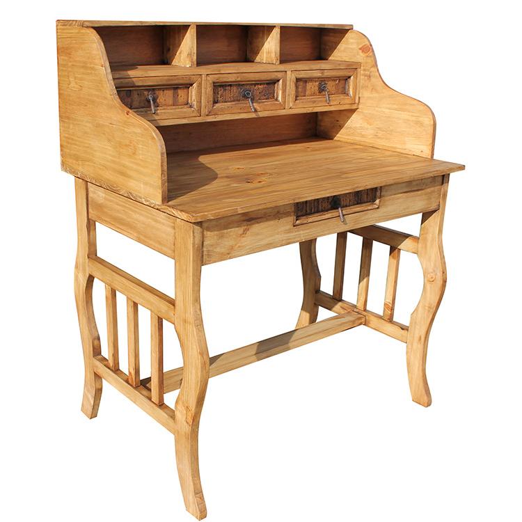 Rustic Furniture Lira Mexican Rustic Pine Desk With Hutch