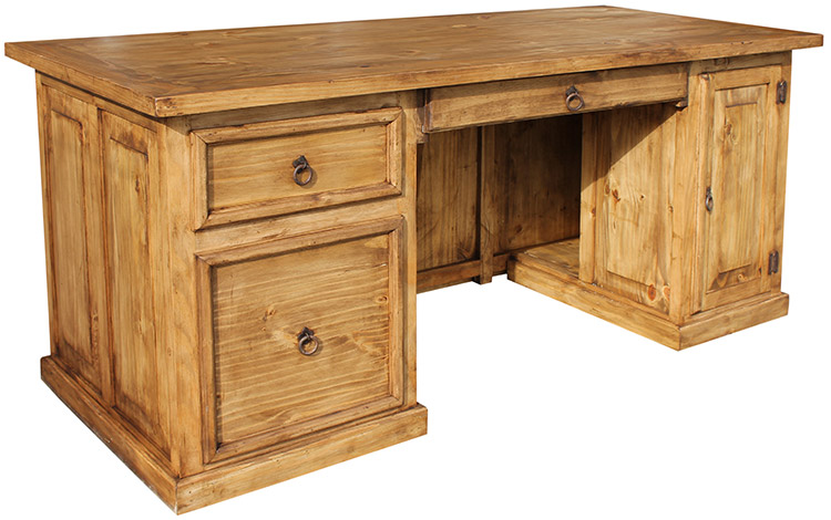 Rustic Furniture Computer Mexican Rustic Pine Desk With Drawer